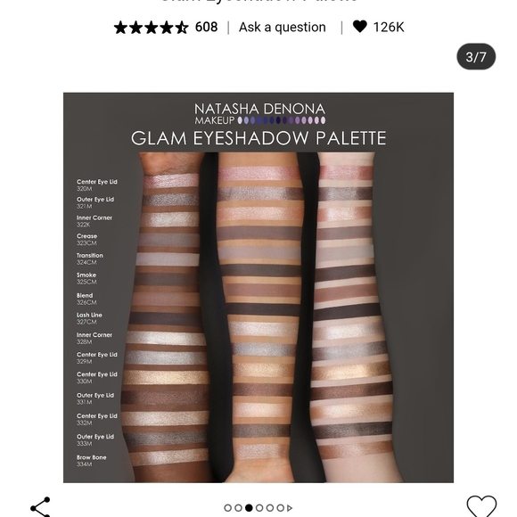 Natasha Denona Glam Eyeshadow Palette - Gold and Brown Tones - Picture 4 of 4